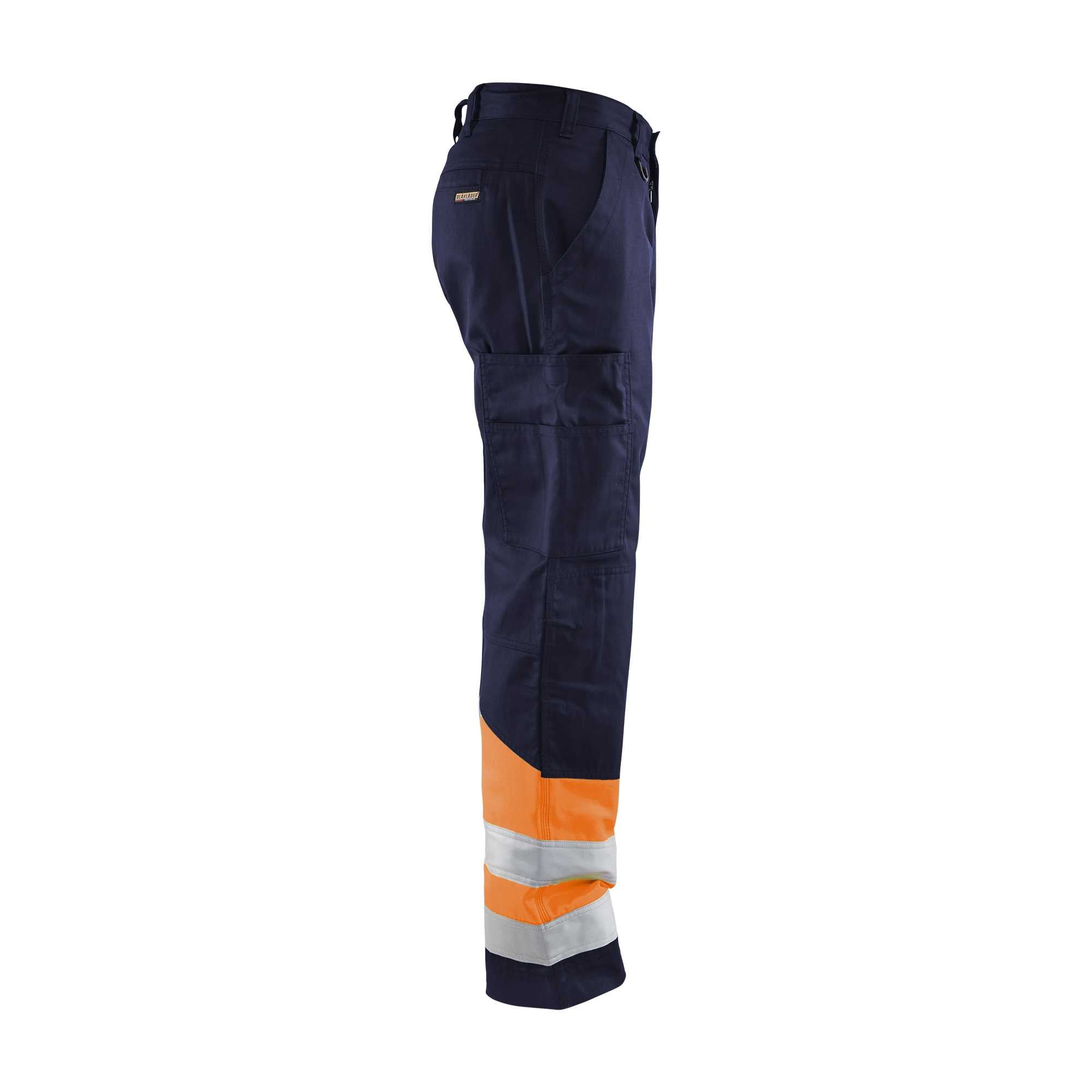 BLAKLADER 15641811 | Hi Vis trousers Hi Vis Reflective Work Trousers Men - twill fabric
